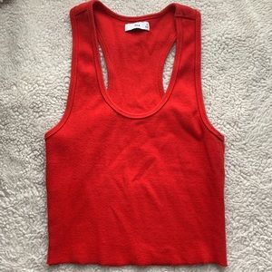 Aritzia TNA cropped red tank📌🍿